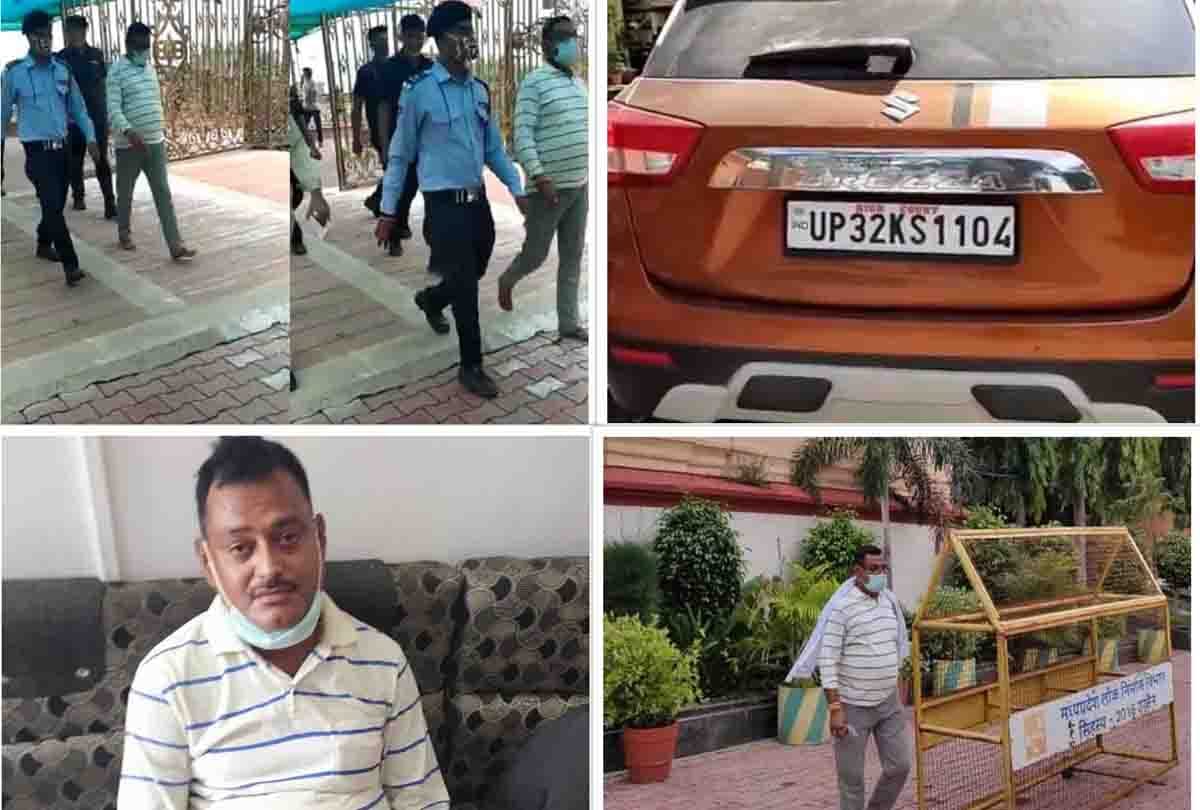 Vikas Dubey Arrested News: Vikas Dubey crossesed the border of Madhya Pradesh by car writing a high court number plate