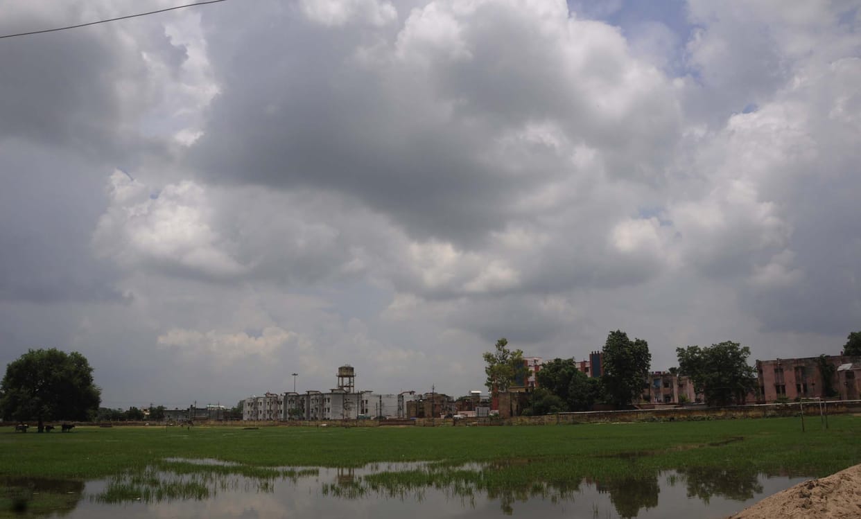 Temperature rises due to sun blossom people suffering from humidity