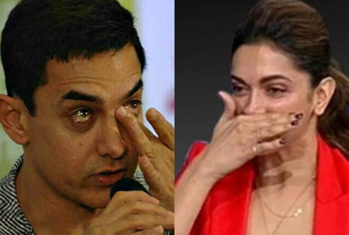 deepika padukone to aamir khan break down and cried in public