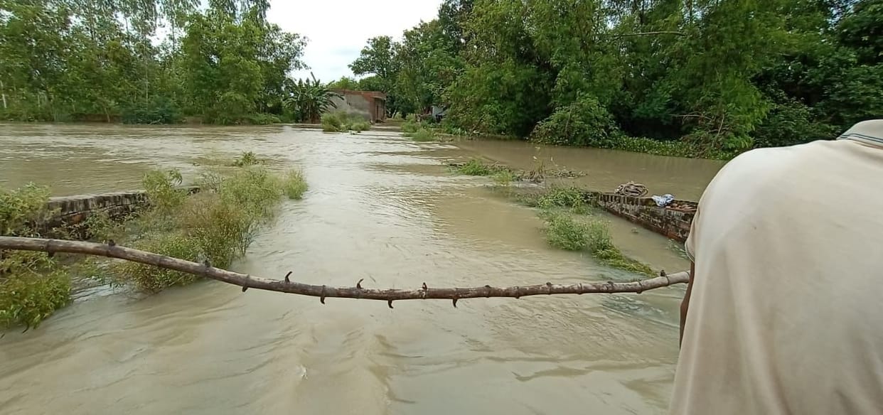 Chanda Nallah bridge washed away due to heavy rain, road closed