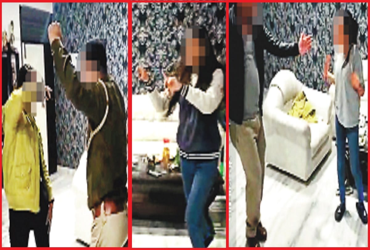 Amar Ujala Exclusive: Two daroga are dancing with girls  in a flat in Meerut and video viral