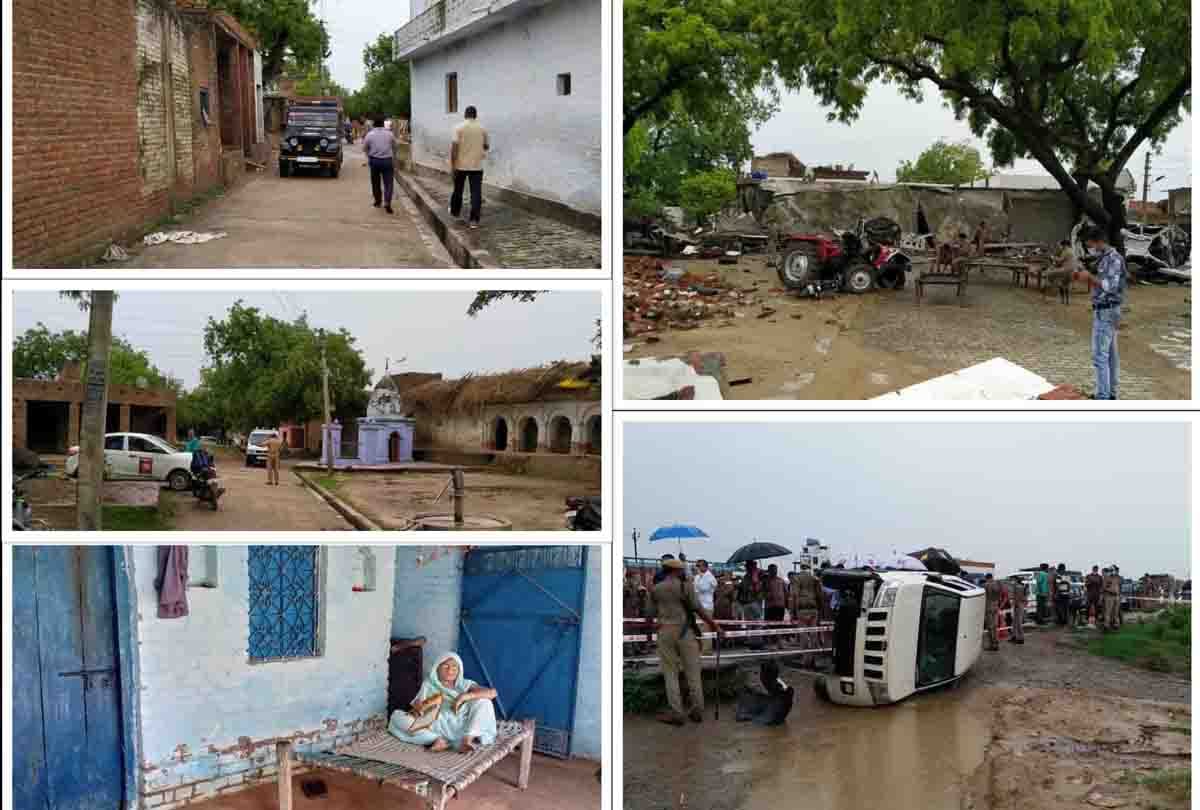 kanpur encounter news: silence spread Vikas Dubey's village Bikaru