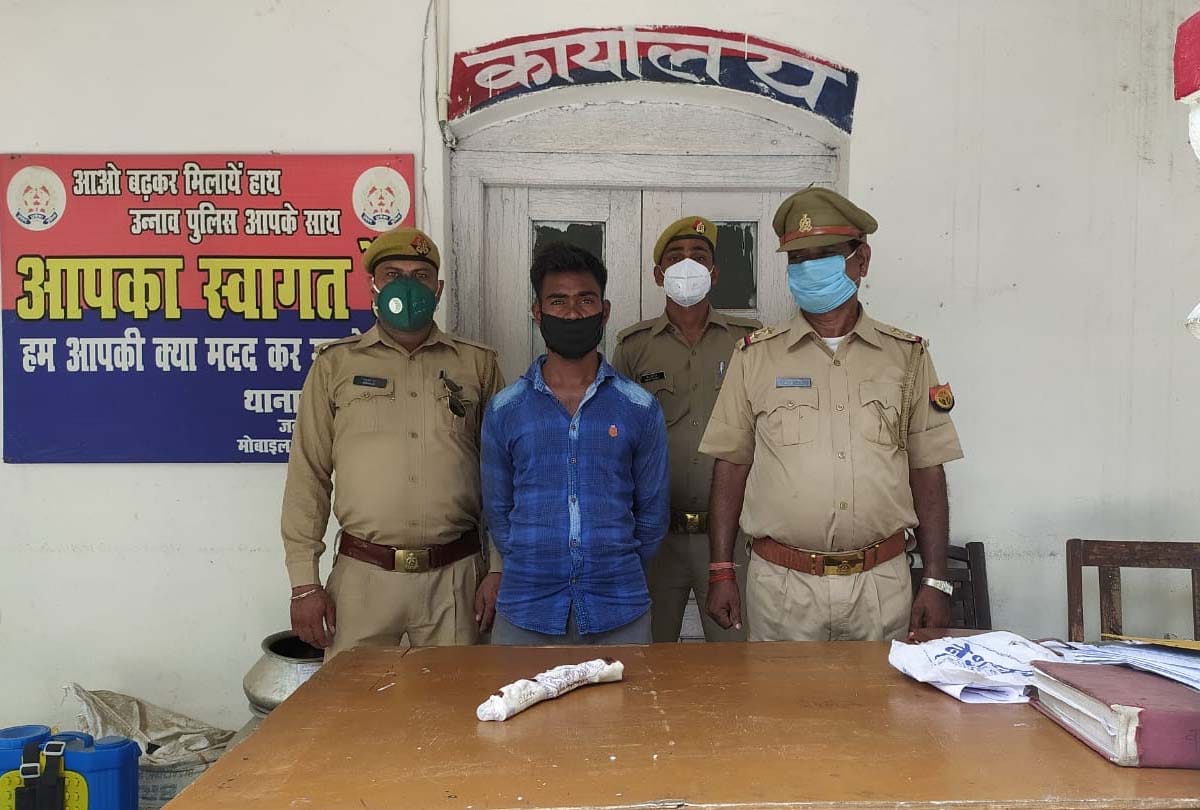 History sheeter fire on police team in unnao