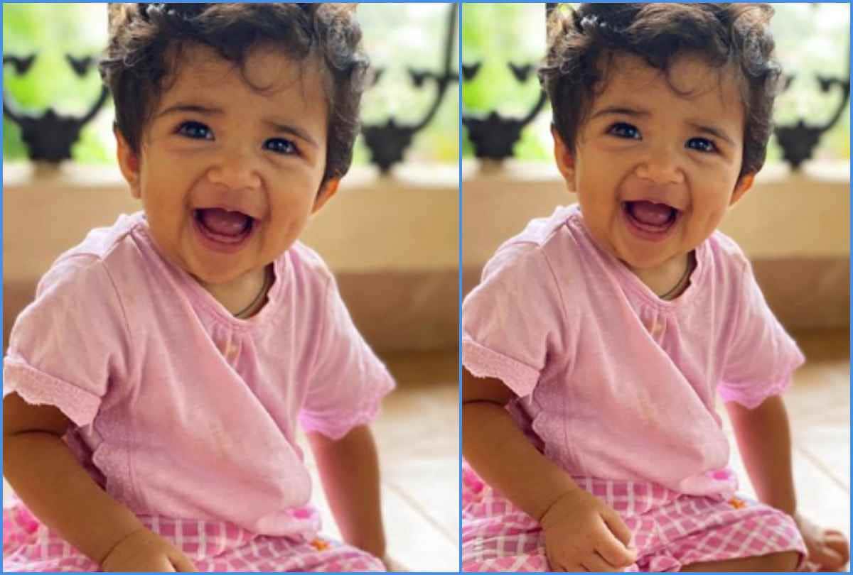 sameera reddy share daughter nyra photo she completed one year