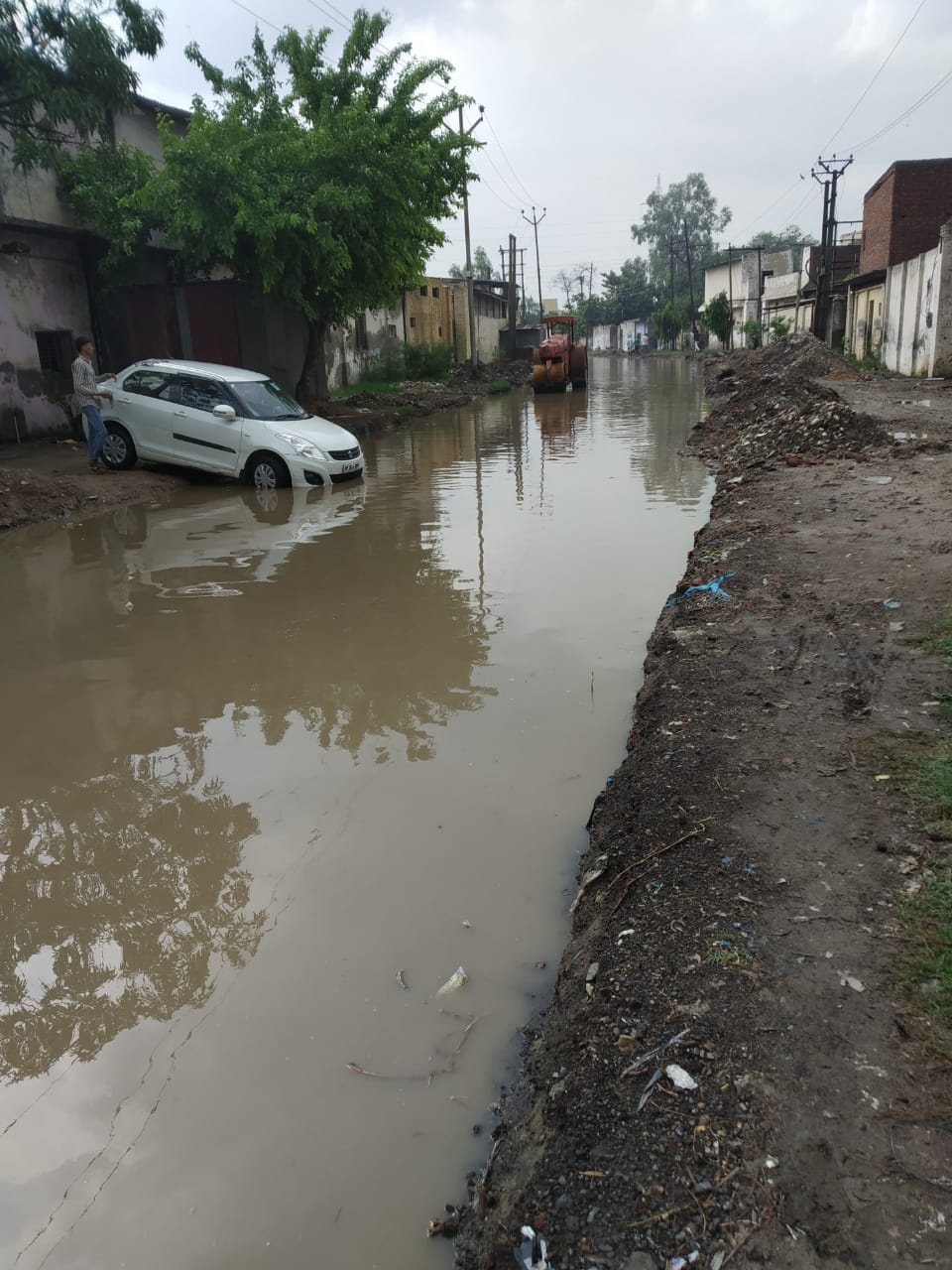 Waterlogging occurred in the industrial estate