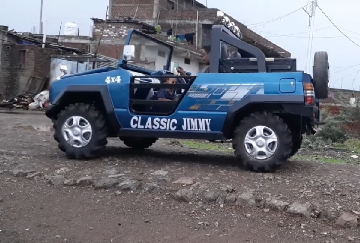 Car Modifications: Car Enthusiast convert Maruti suzuki 800 into Suzuki Jimny SUV in India