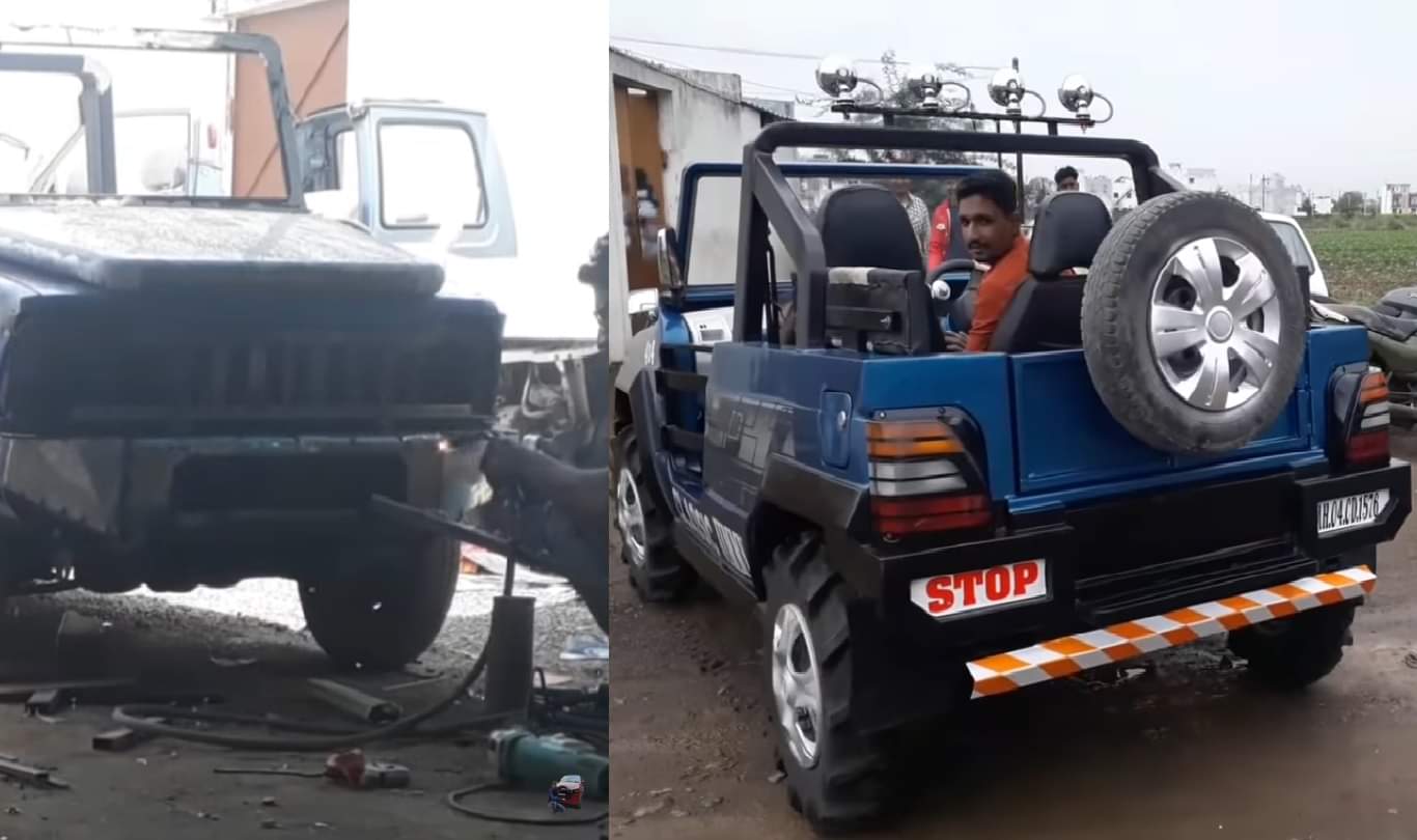 Car Modifications: Car Enthusiast convert Maruti suzuki 800 into Suzuki Jimny SUV in India