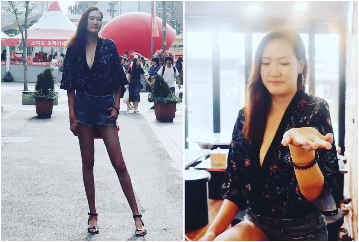 world second longest pair of legs model who loves to showing her legs