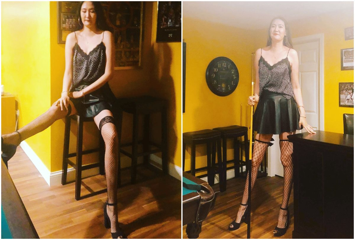 world second longest pair of legs model who loves to showing her legs