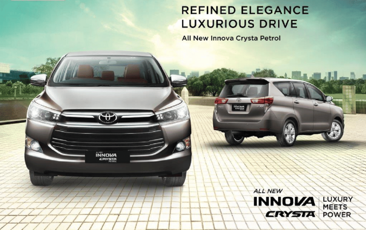 Get an offer to buy Toyota Innova Crysta at an EMI of just Rs 9999 this month
