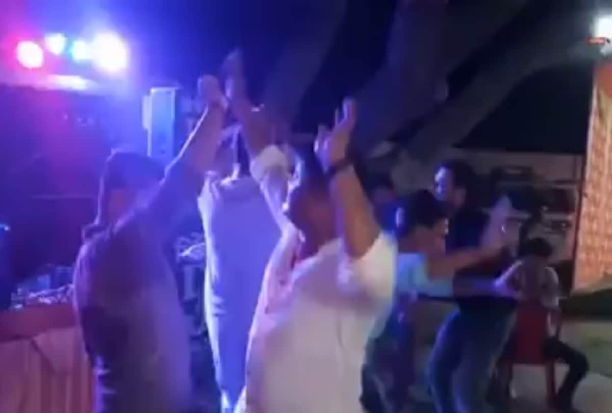 Vikas Dubey dancing in Amar dubey wedding ceremony video goes viral on internet