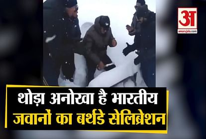 Indian Soldie celebrated his birthday this way amid snowfall