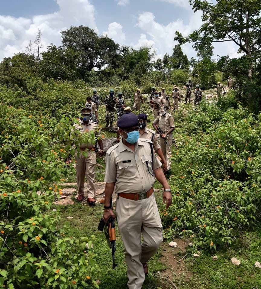 Security forces combed in the jungles