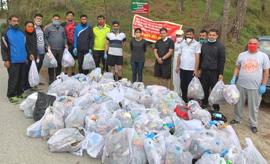 Collected seven hundred bags of garbage from Chandak area by carrying out a cleanliness drive