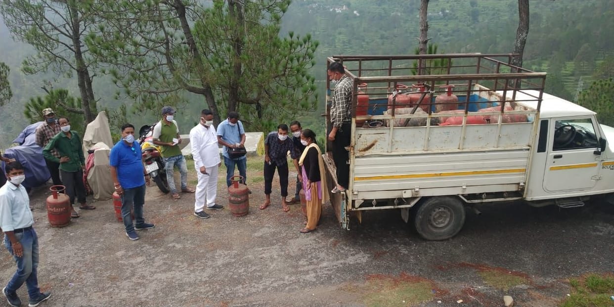 For the first time a gas cylinder vehicle arrived in Balta, Bintola, Jakheta