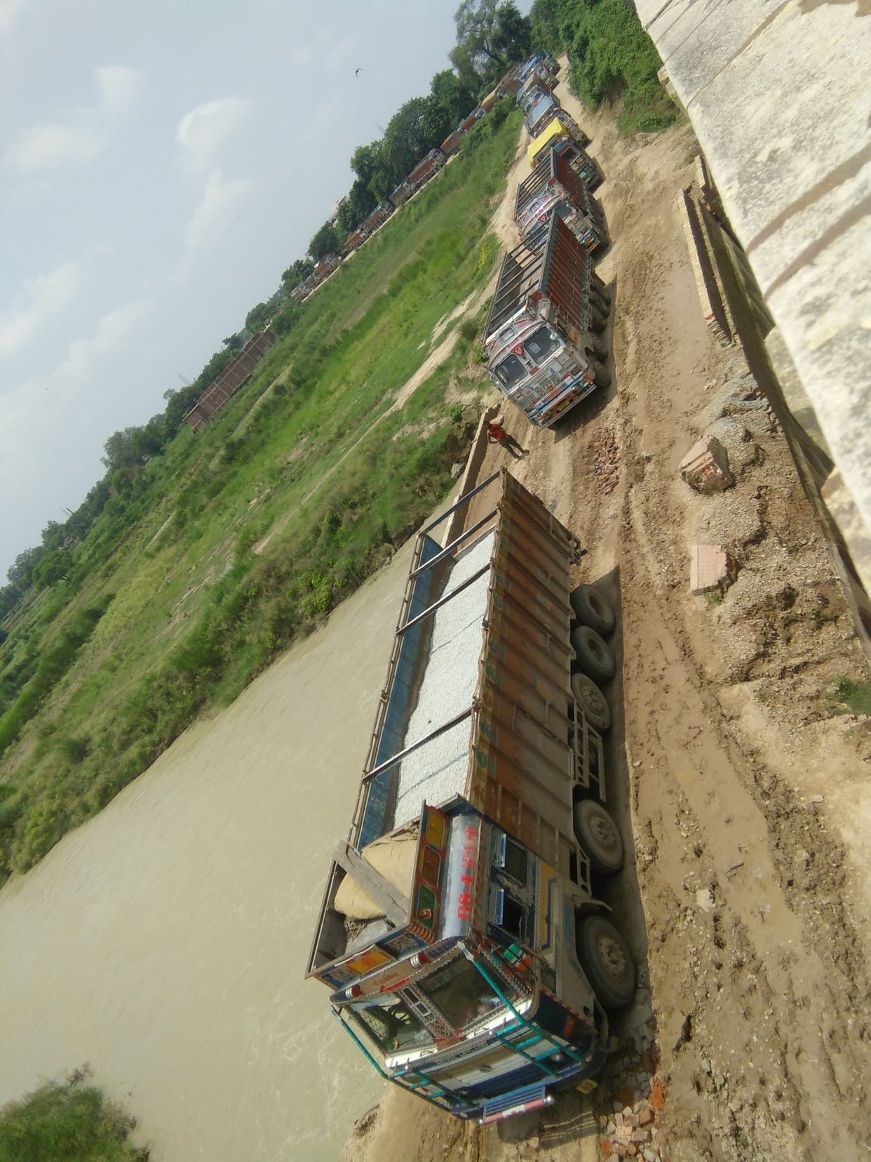 road damage, ballast dropped for repair