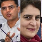 सचिन पायलट-प्रियंका गांधी वाड्रा-अशोक गहलोत (फाइल फोटो)
