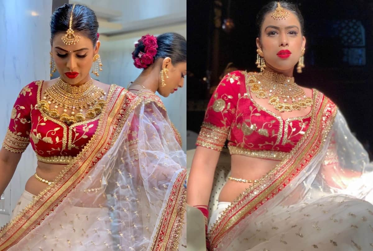 nagin 4 actress nia sharma share latest pic in white and red bridal wear