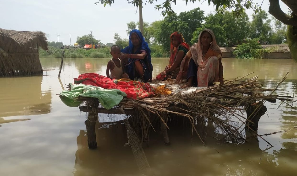 Water filled in homes, lives are being cut on scaffolding