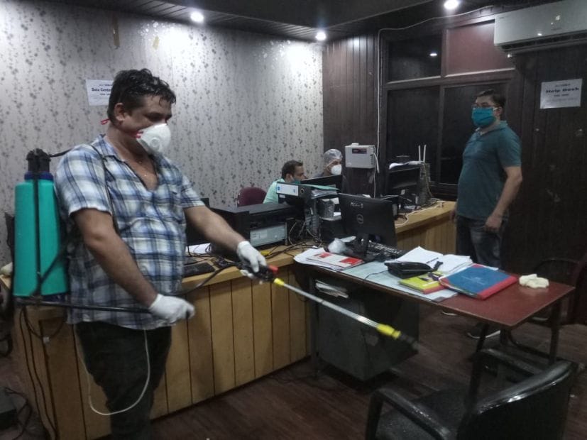 Corona virus break in the control room of health department