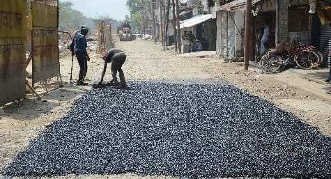 Chaupula Overbridge: Underground power line laid, road repaired