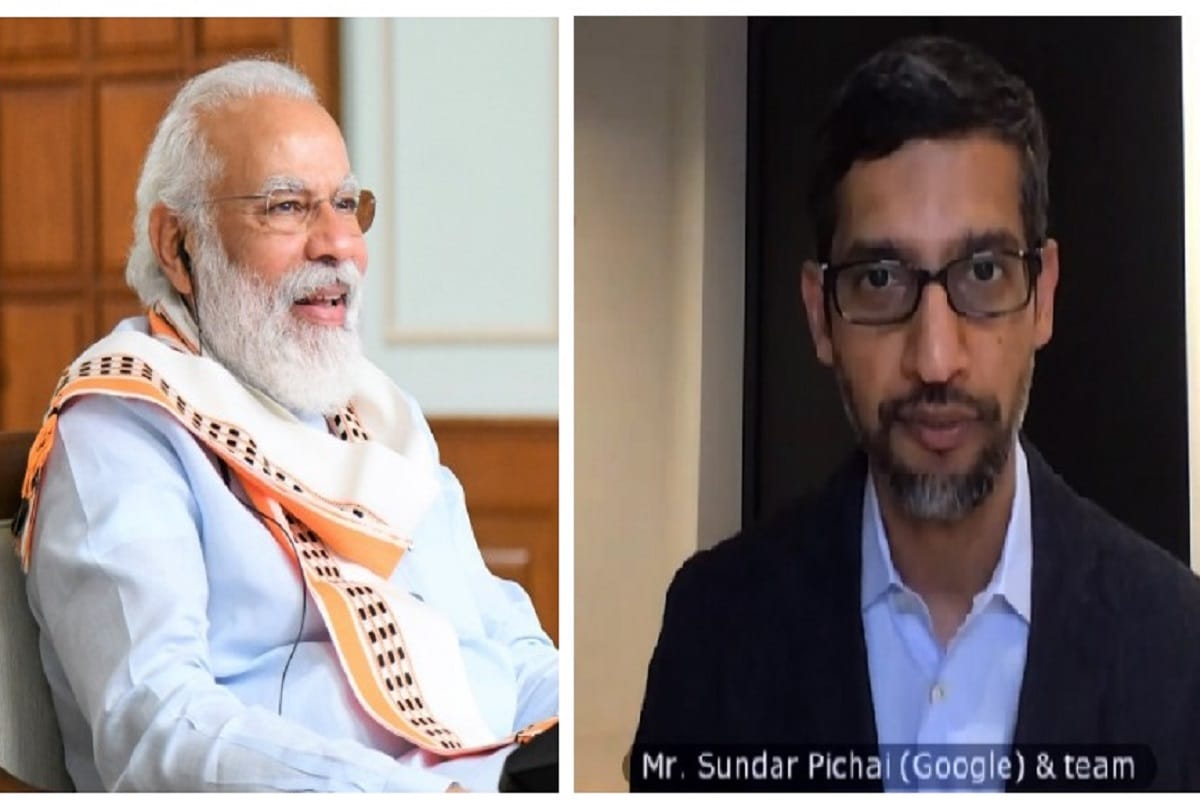 PM Narendra Modi talks with Google CEO Sundar Pichai on indian farmers youngsters and entrepreneurs topic