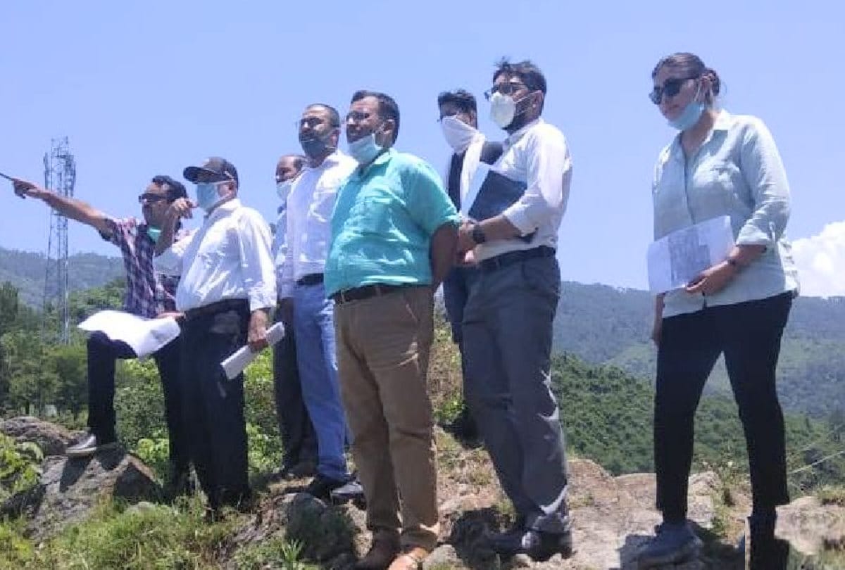 technical team of Airport Authority of India inspects international airport side at Mandi Himachal