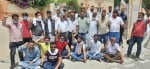 पेयजल की समस्या को लेकर जिलाधिकारी कार्यालय के सामने प्रदर्शन करते कांग्रेसी।  संवाद न्यूज एजें