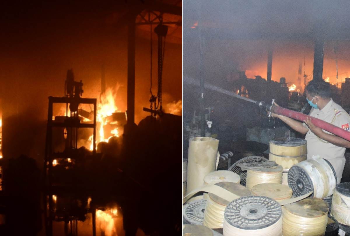 fire in transformer workshop in lucknow
