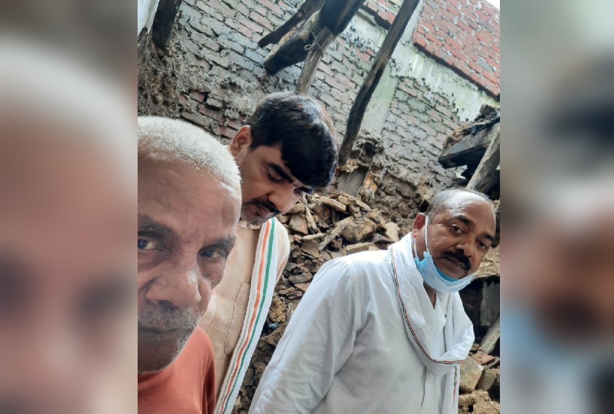 Former MLA Haridwar Pandey homeless after falling house of rag