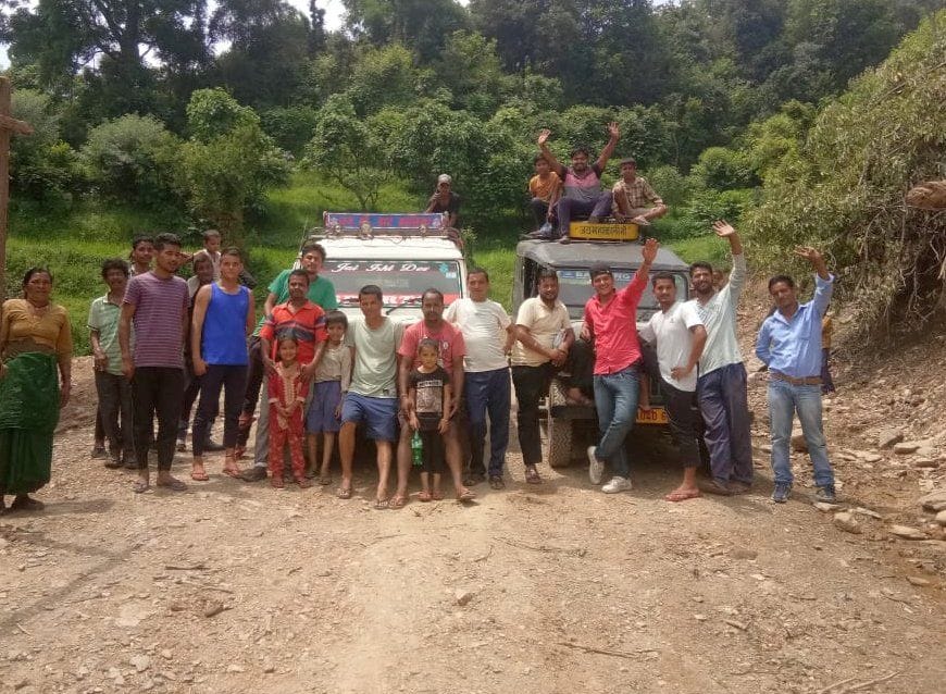 Vehicle reached for the first time in Tundachowda village