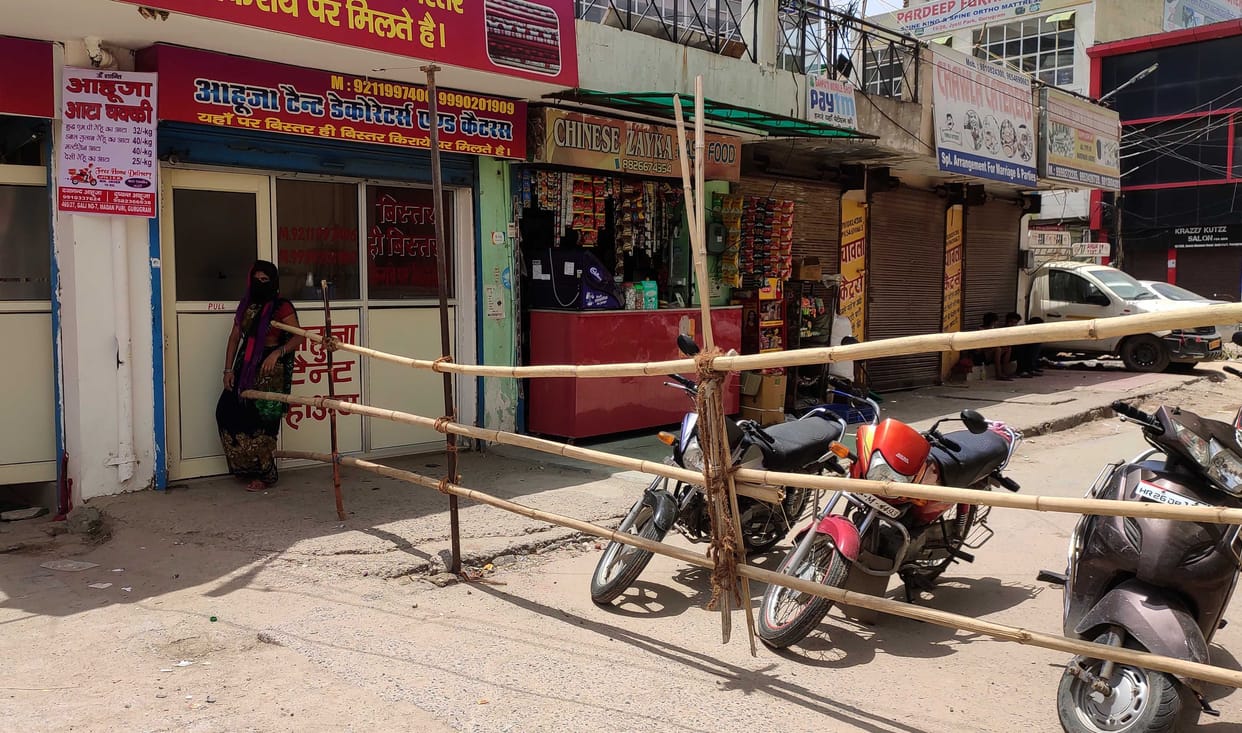 contentment zone : outside police, inside market open