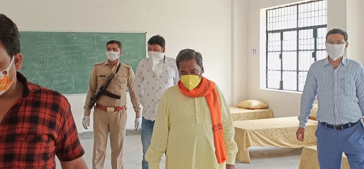 mla inspected covid hospital