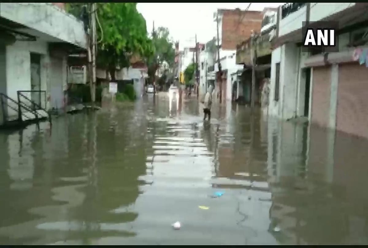 Heavy and continous rain causes water logging in residential areas of Prayagraj