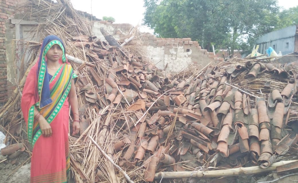 Raw house collapses due to damping