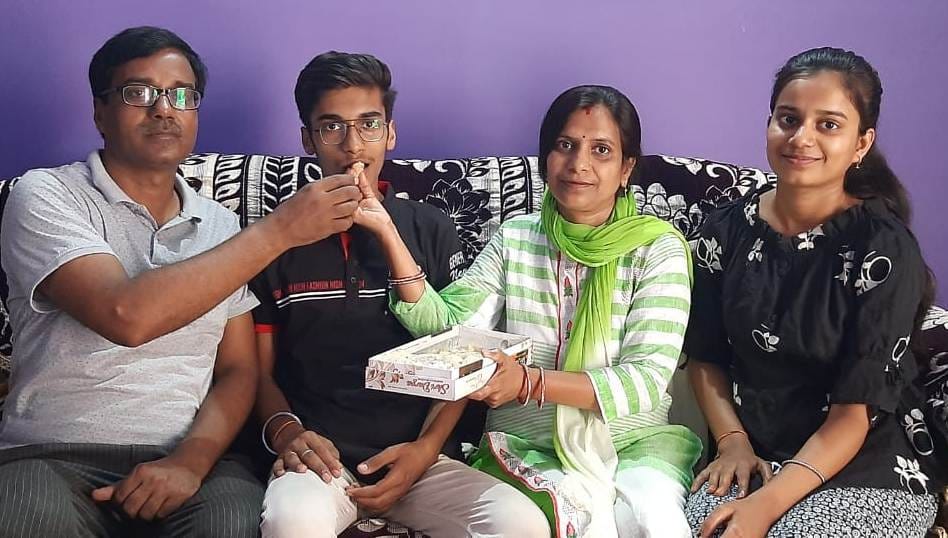 Faces of candidates and school staff blossomed with 100% result