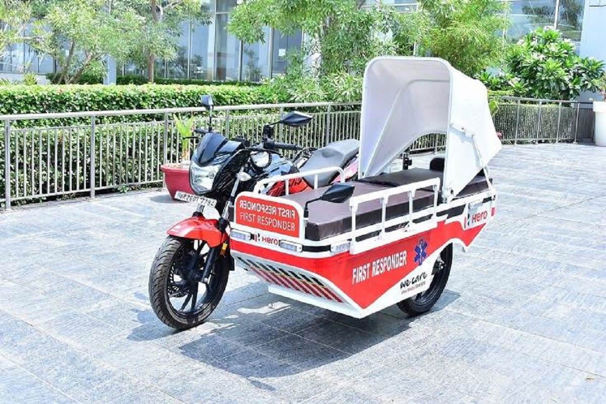 hero motocorp custom motorcycle india used as bike stretcher ambulance customized bikes in india hero xtreme 200r bs6