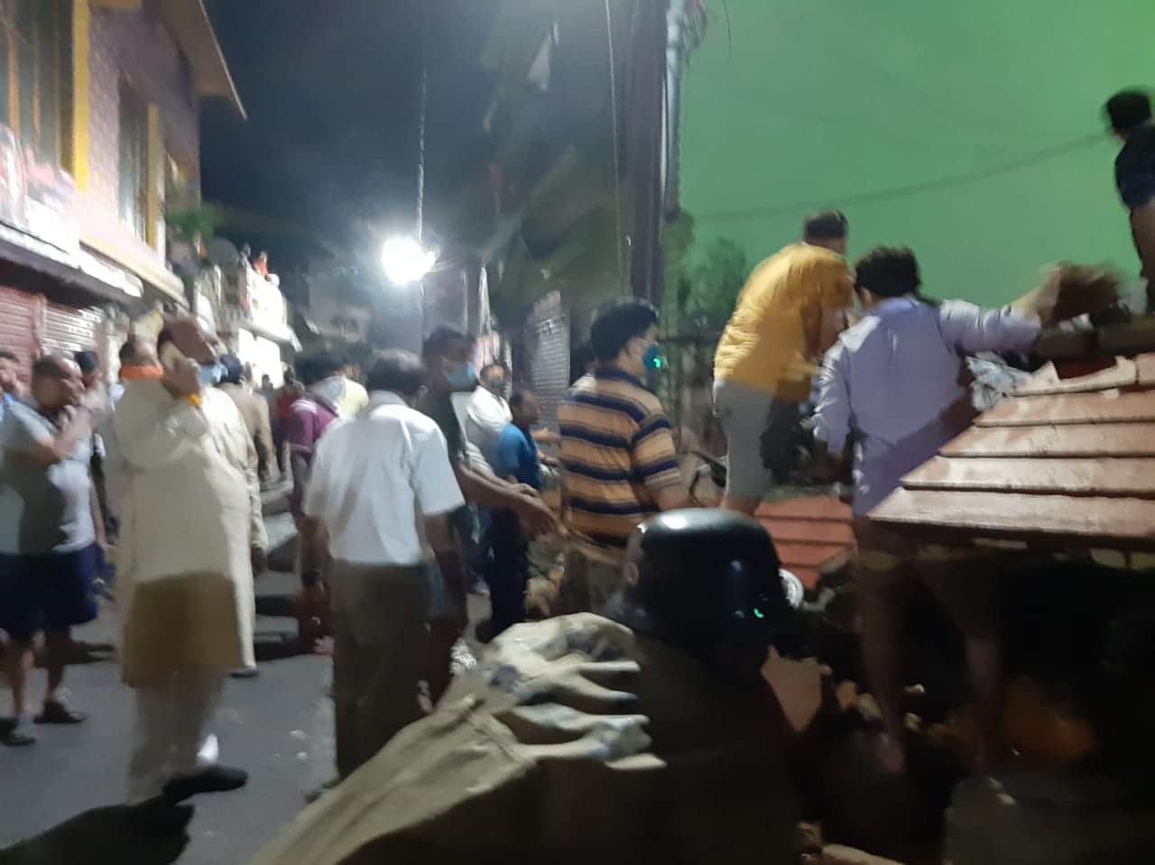 big accident in dehradun, house collapse, exclusive photos