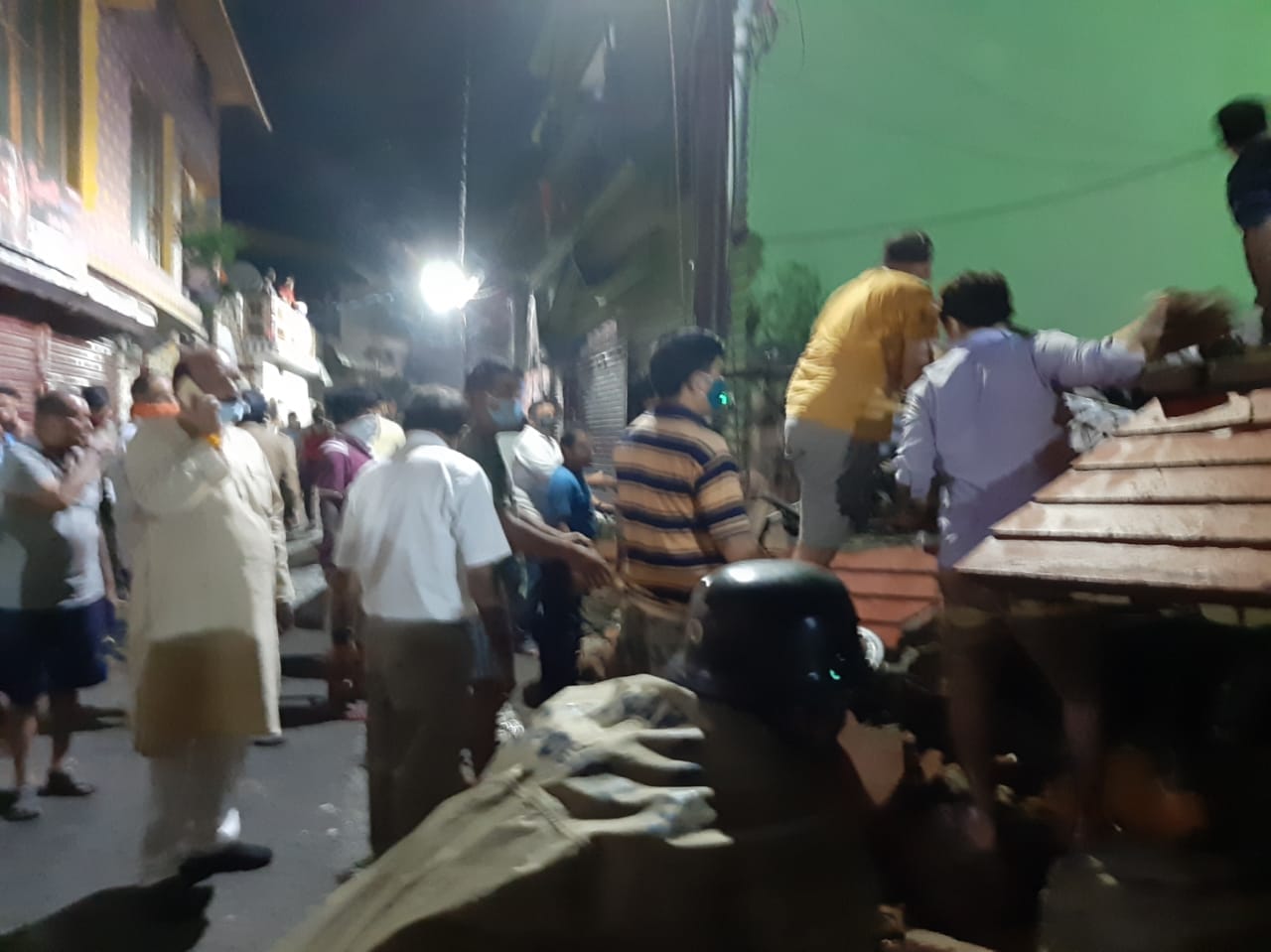 big accident in dehradun, house collapse, exclusive photos