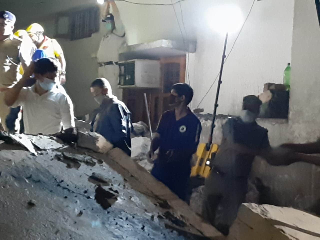 big accident in dehradun, house collapse, exclusive photos