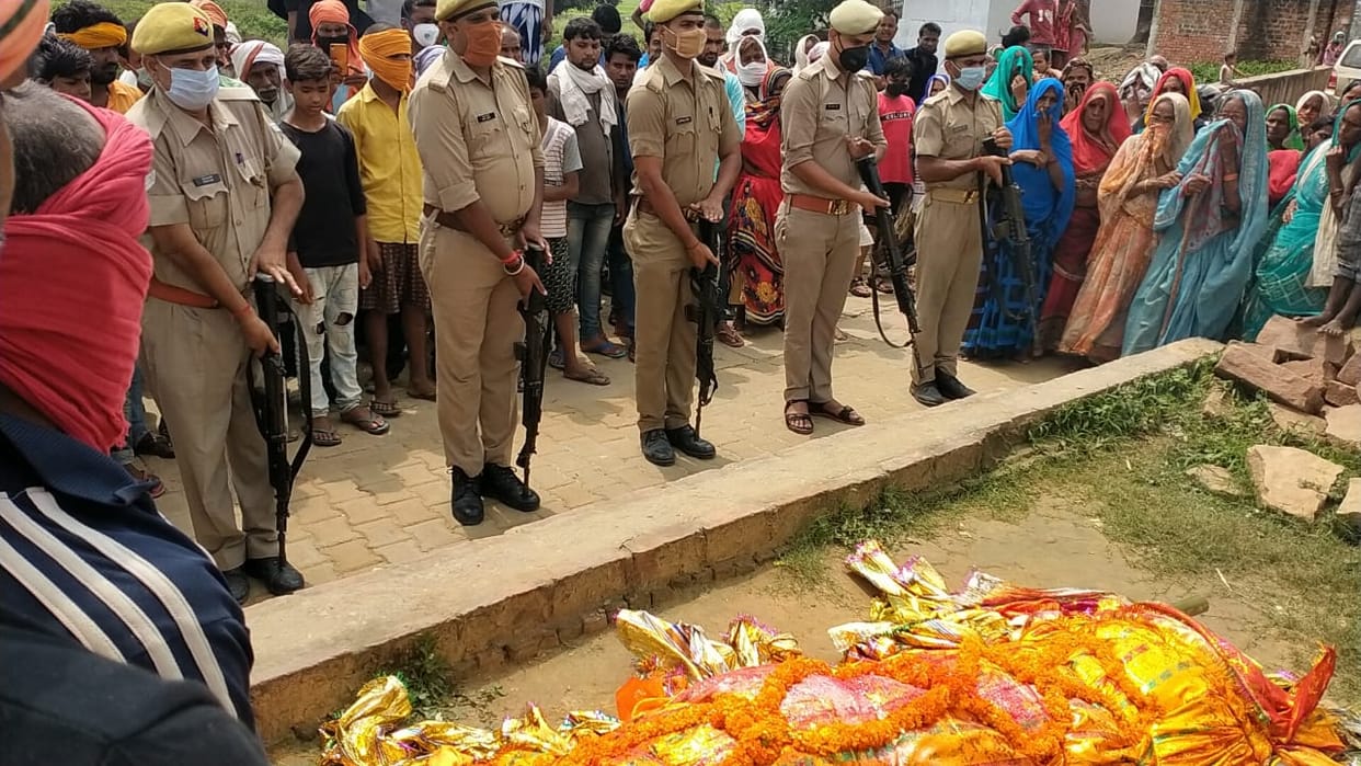 dead body of policman reached in mirzapur