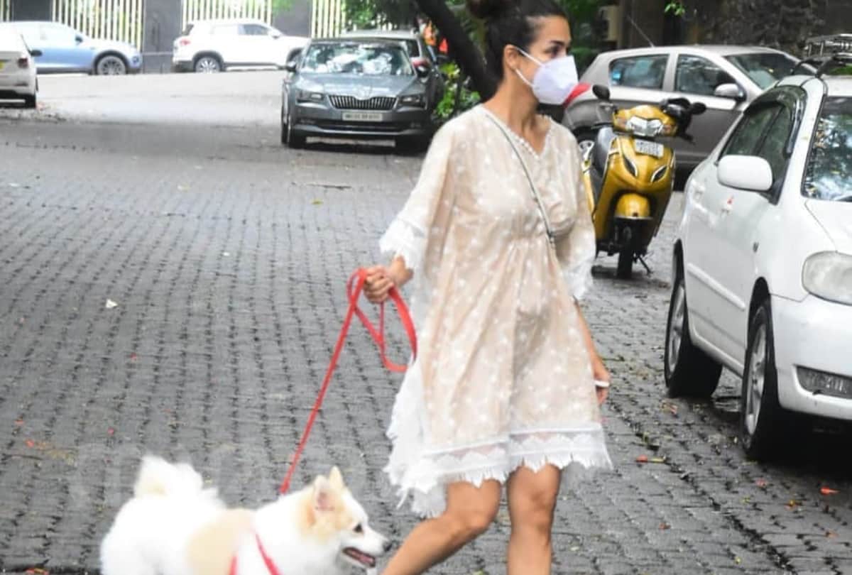 malaika arora restart shooting of dance reality show in copper short  dress