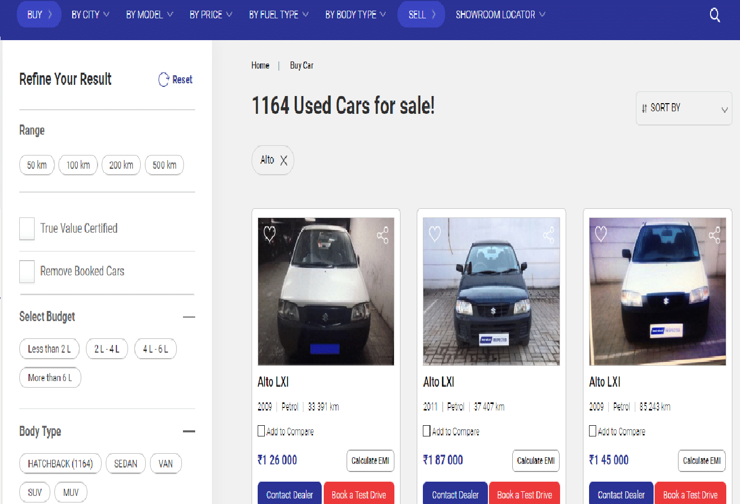 Want to buy maruti suzuki second hand car, Maruti True Value is best place for you to choose used car