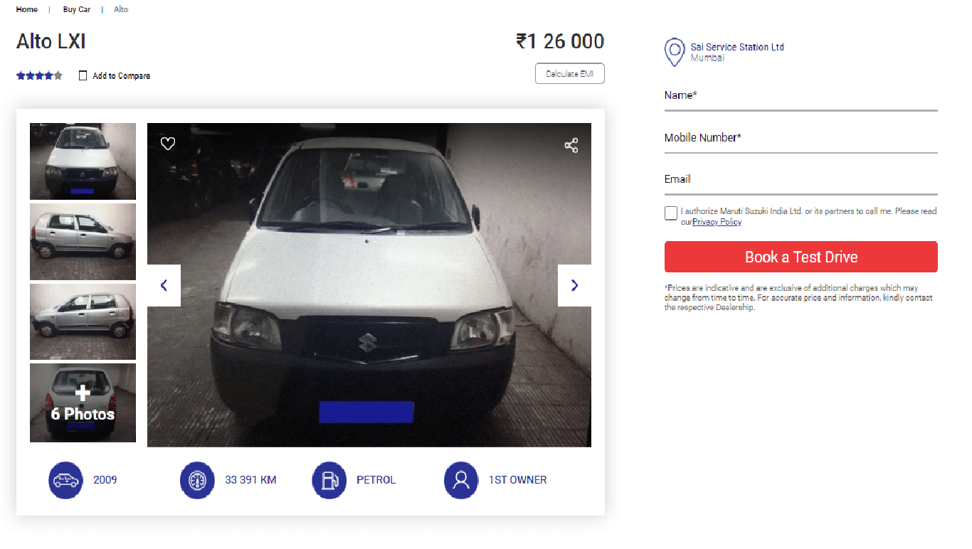 Want to buy maruti suzuki second hand car, Maruti True Value is best place for you to choose used car