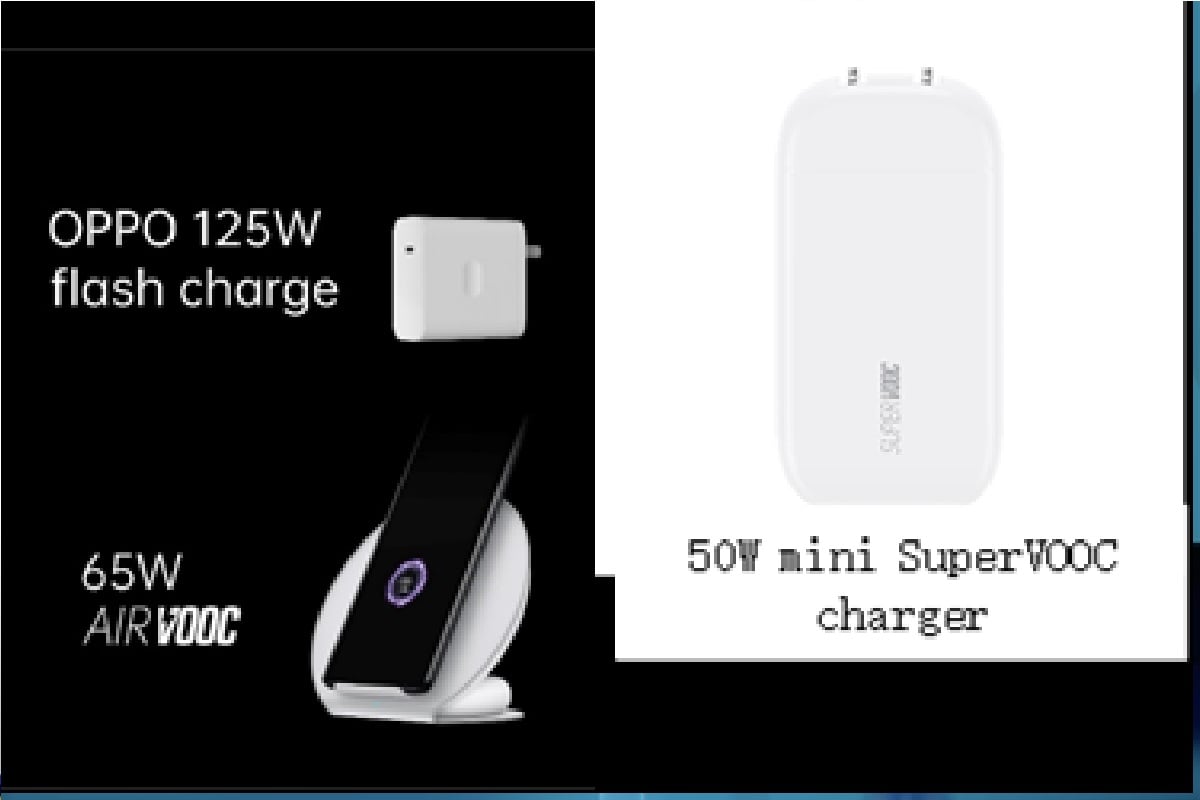 OPPO launches 125W flash charge 65W AirVOOC wireless flash charge and 50W mini SuperVOOC charger