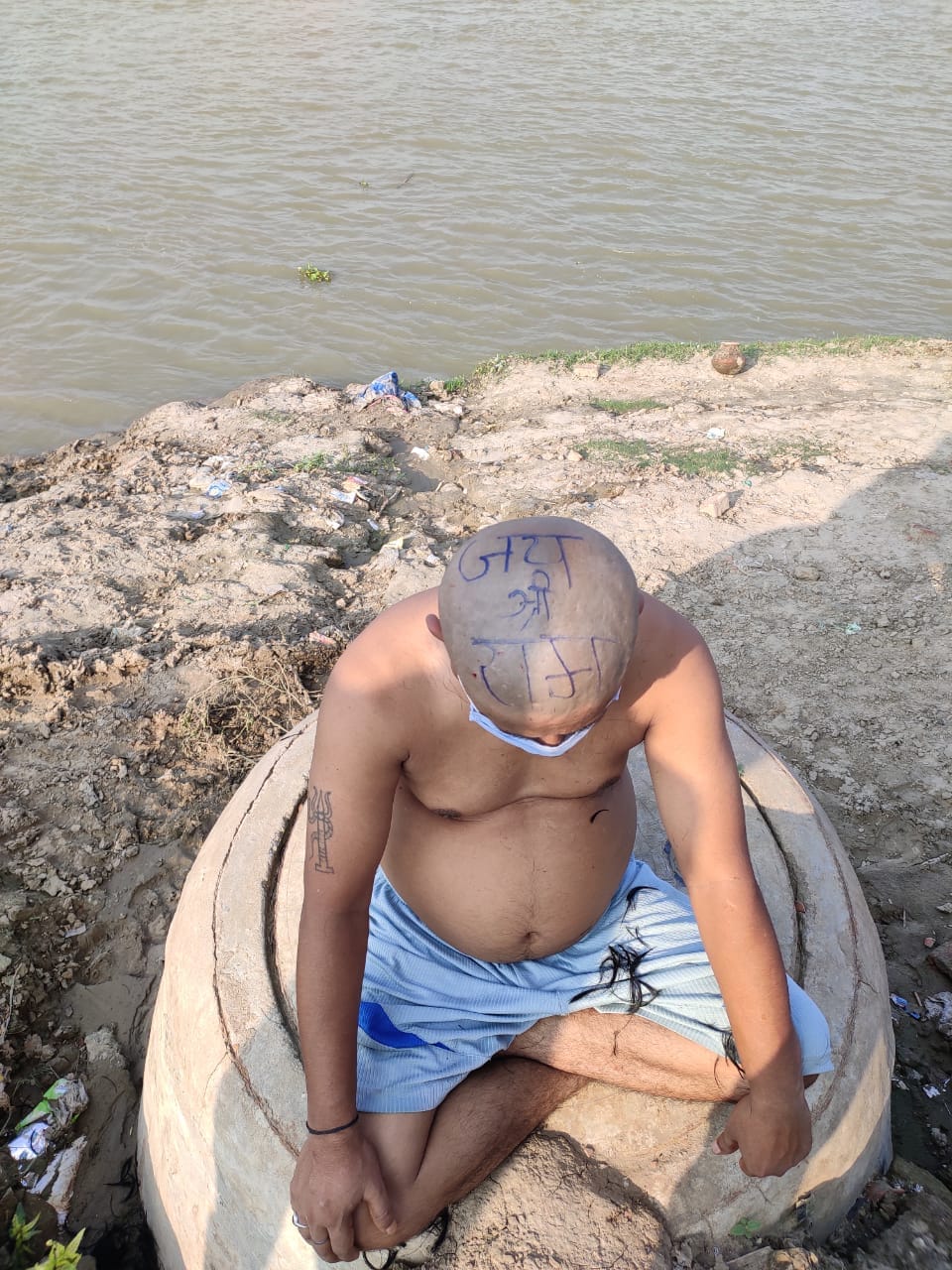 Nepali youth shaved head of Nepal PM Oli's controversial statement on Ayodhya