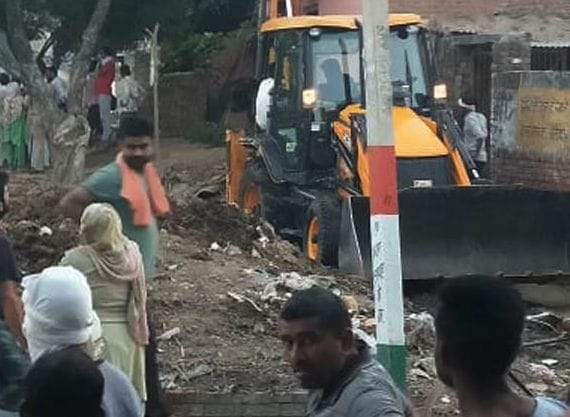 Police and revenue department removed illegal capture