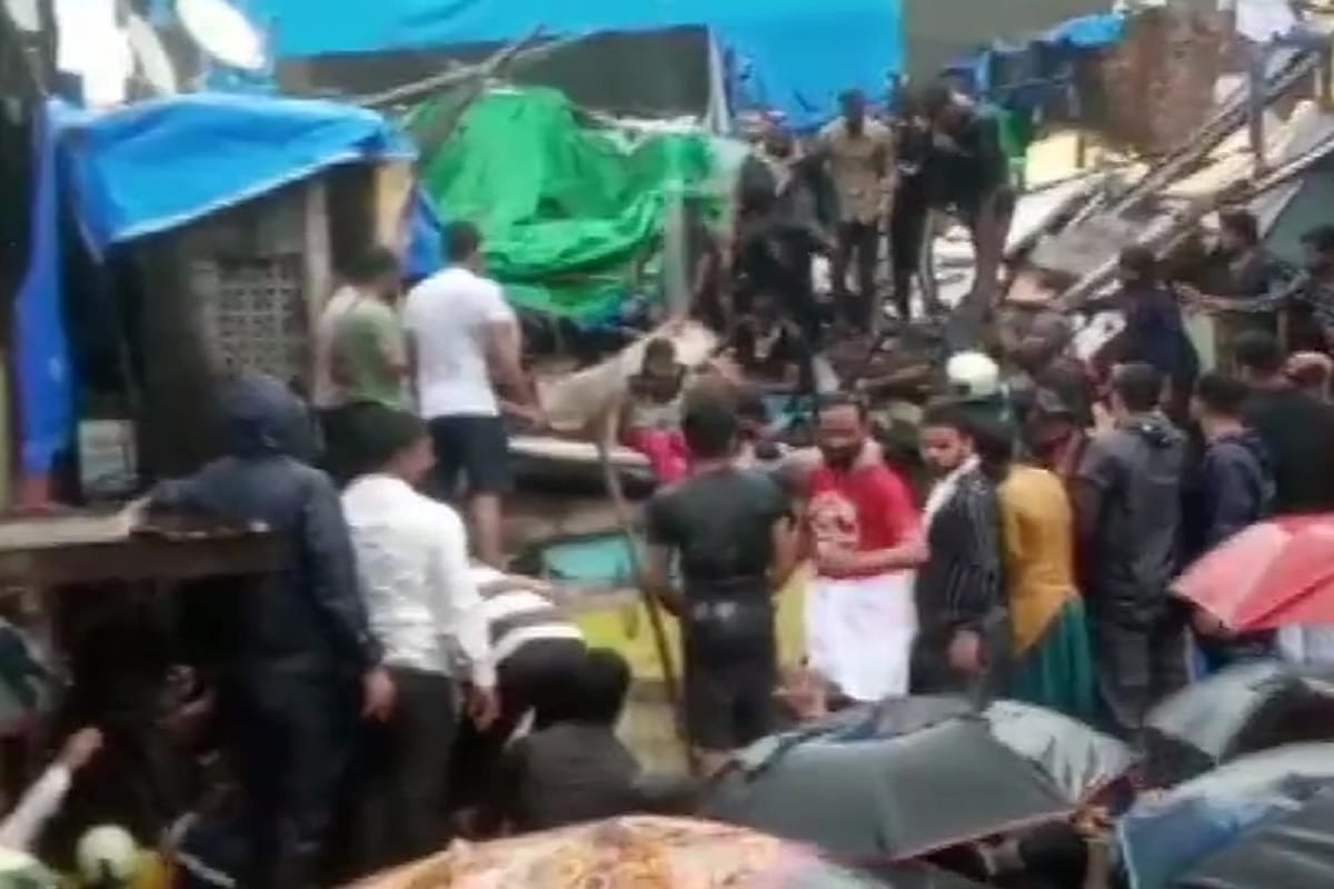 Mumbai : A chawl collapsed at Malvani area and portion of Bhanushali building collapsed in fort area