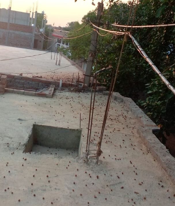 HT line wires coming out from roofs can feast on accident in rain in unnao