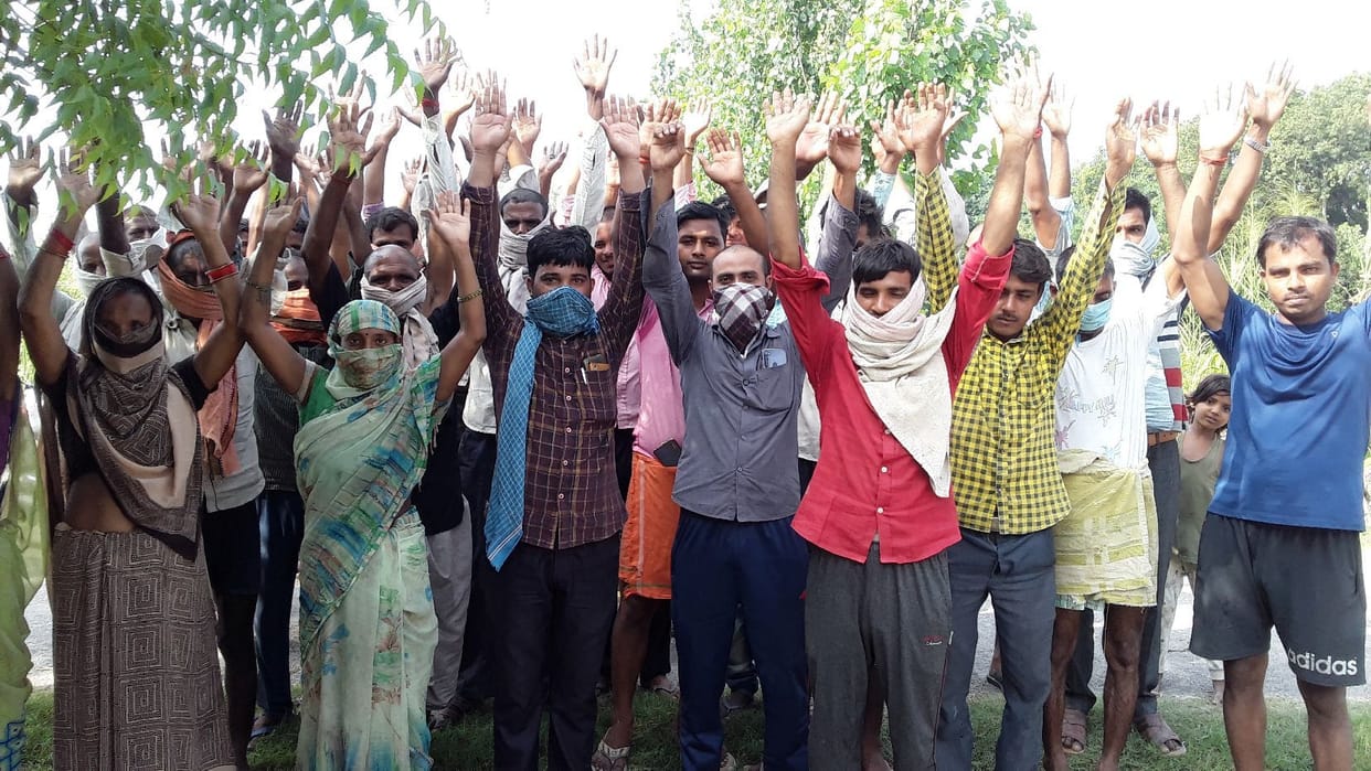 Villagers protest over not giving ration